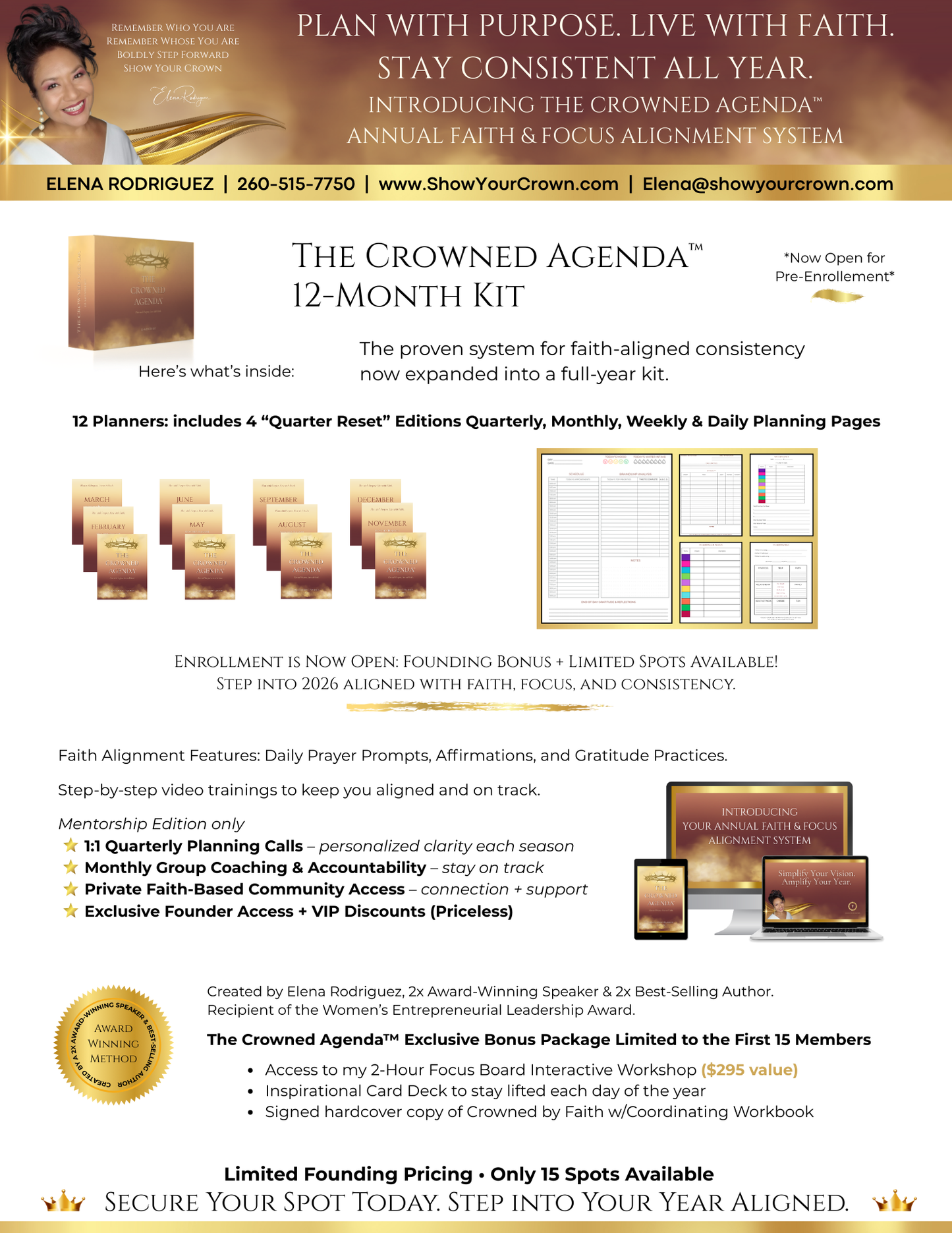 The Crowned Agenda: Faith & Focus Annual Alignment System