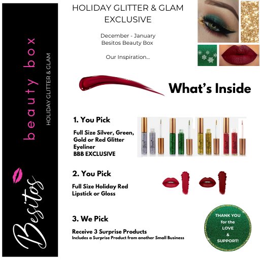 Holiday Glitter & Glam Besitos Beauty Box