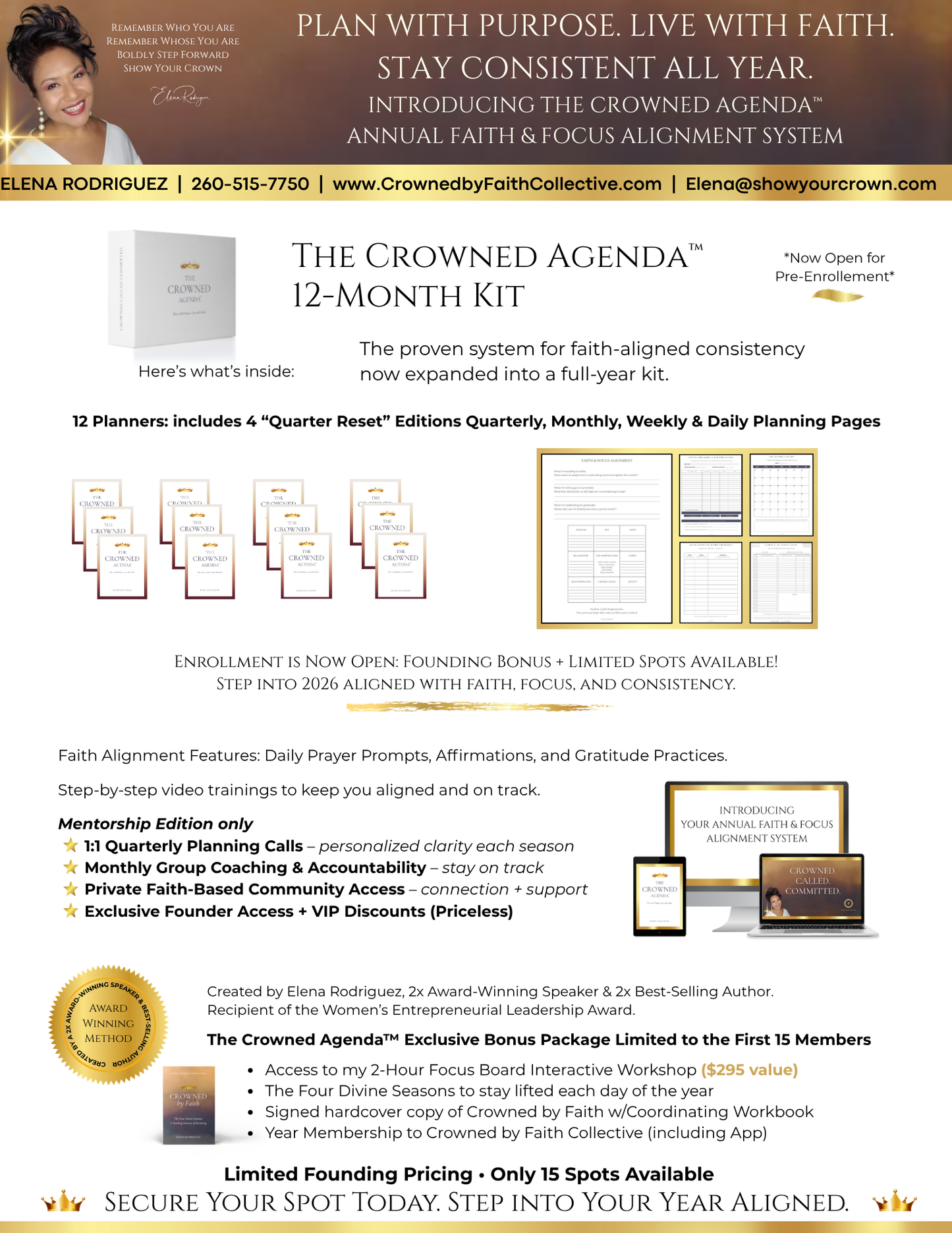 The Crowned Agenda: Faith & Focus Annual Alignment System