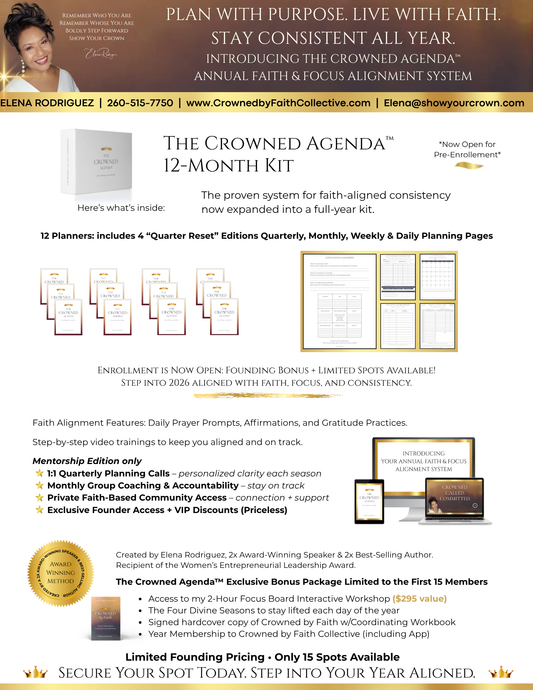The Crowned Agenda: Faith & Focus Annual Alignment System
